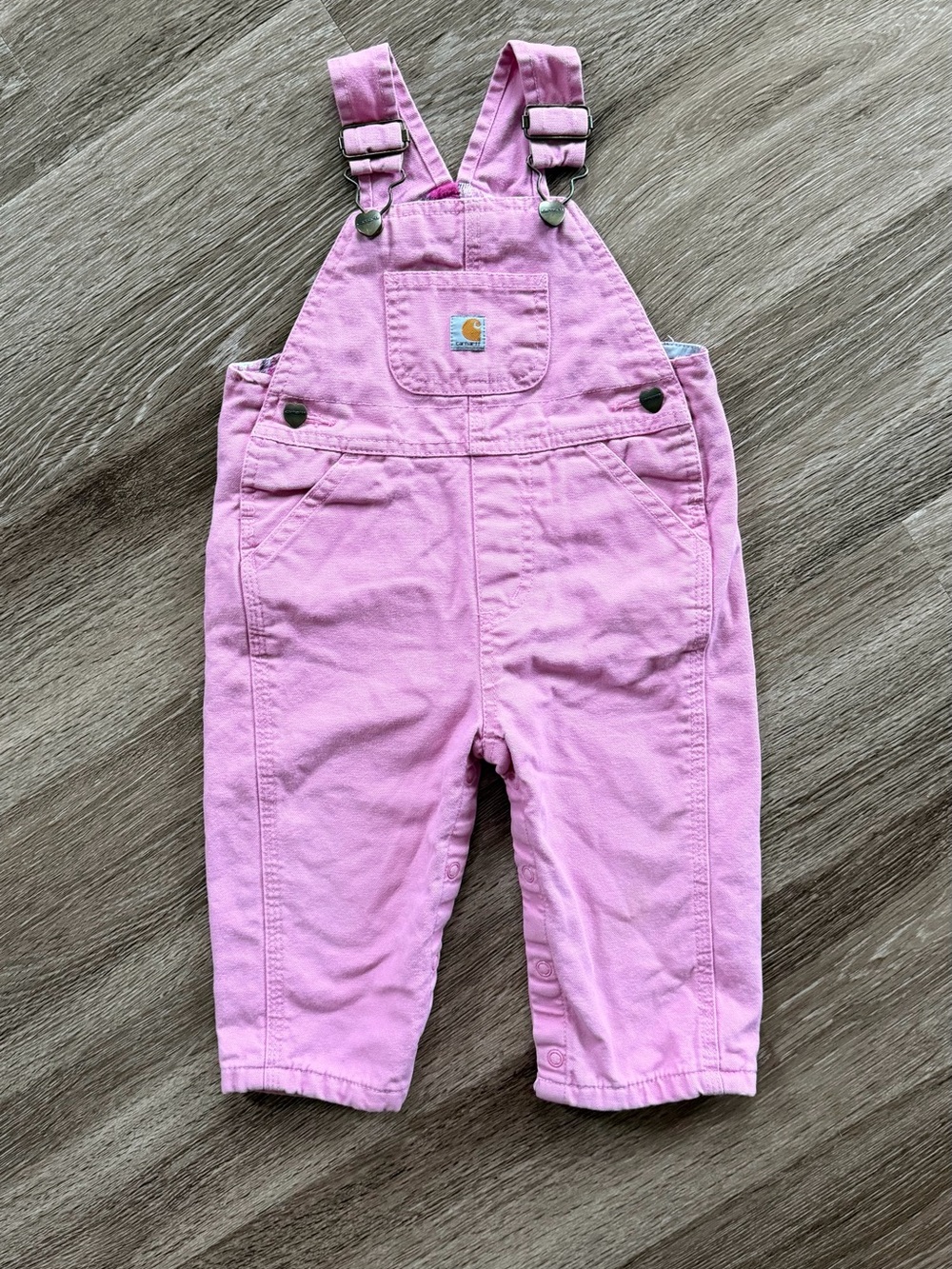 Carhartt Cotton Pink Jean Overalls Toddler